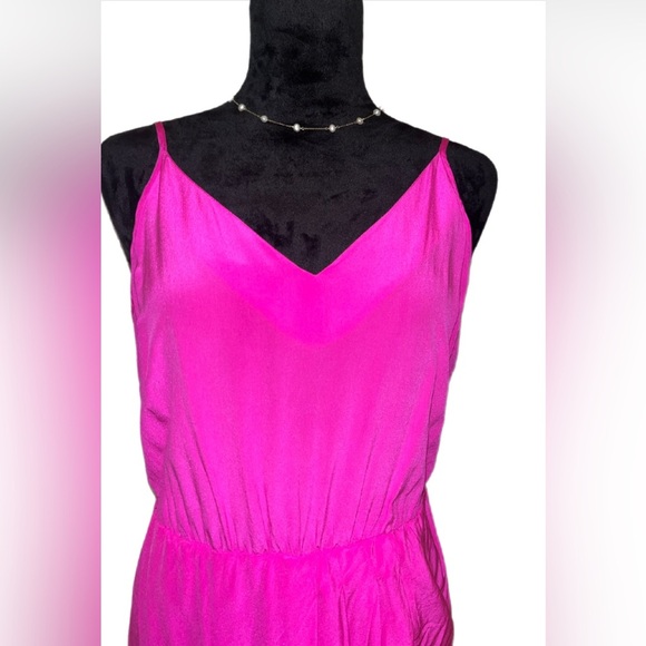 EUC Amanda Uprichard Pink 100% Silk Mini Dress- Medium - Picture 2 of 6